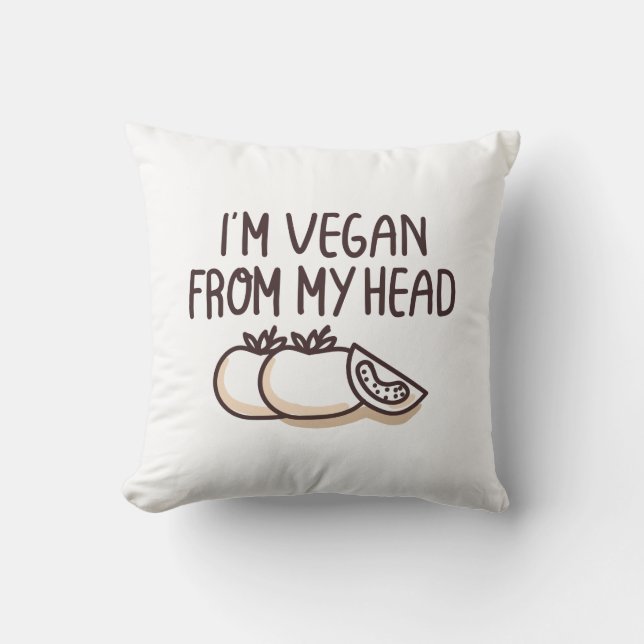 Coussin Je suis Vegan (Recto)