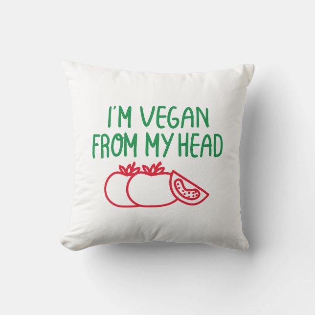 Coussin Je suis Vegan (Recto)