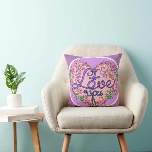 Coussin Je t'aime (Chaise)