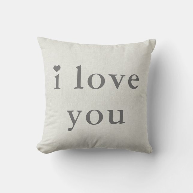 Coussin Je T'Aime (Recto)