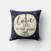 Coussin Je t'aime à la lune et au retour (Verso)