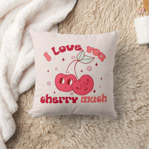 Coussin Je T'Aime Beaucoup Cherry Cute & Punny Cherry