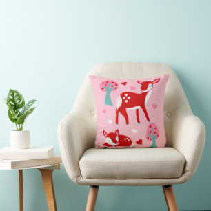 Coussin Je T'Aime Cher Valentines Day Deer