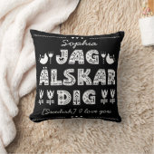Coussin Je t'aime en suédois - Jag älskar creg (Couverture)