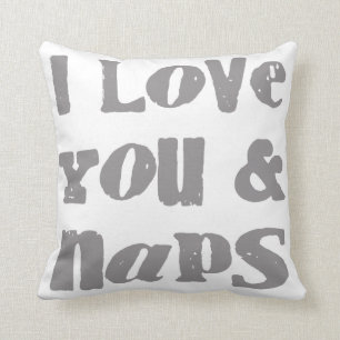 Coussin Je t'aime et petits sommes