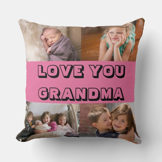Coussin Je t'aime grand-mère (Recto)
