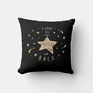 Coussin Je t'aime jusqu'à la lune et retour Unisexe Modern