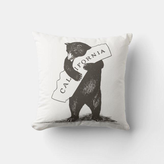 Coussin Je t'aime la Californie (Recto)
