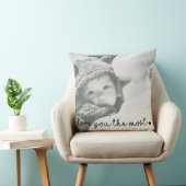 Coussin Je t'aime le plus avec un cœur simple moderne (Chaise)