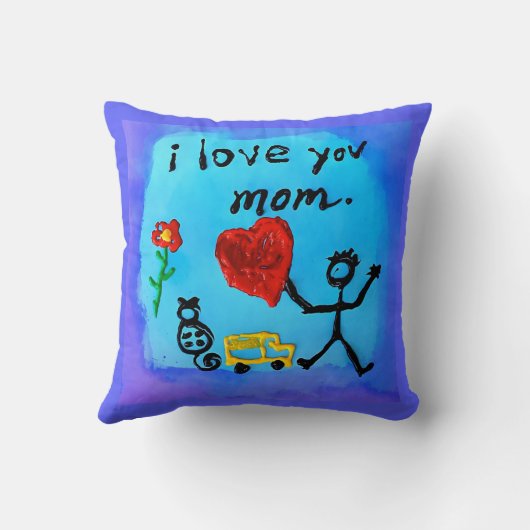 Coussin Je t'aime maman (Verso)