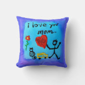 Coussin Je t'aime maman (Recto)