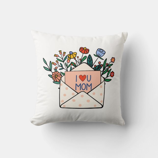 Coussin Je t'aime maman (Recto)