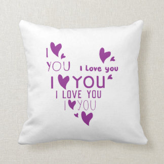 Coussin Je t'aime - montrez votre amour