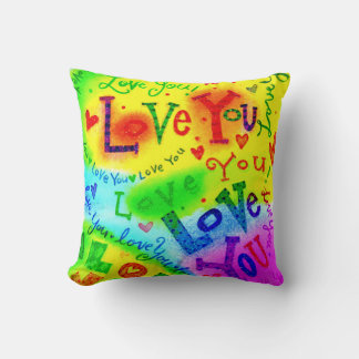Coussin JE T'AIME Peindre