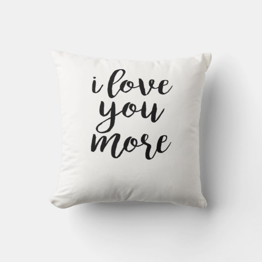 Coussin Je t'aime plus design d'amour élégant (Recto)
