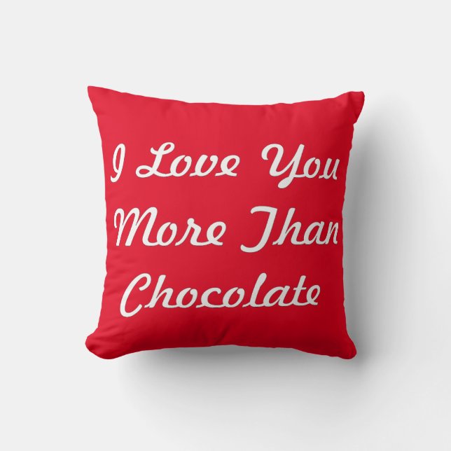 Coussin Je T'Aime Plus Que Le Chocolat (Recto)