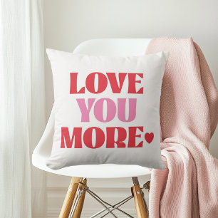 Coussin Je t'aime plusDouce Amour de la Saint-Valentin