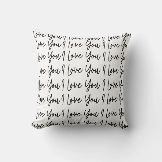 Coussin Je t'aime Saint-Valentin (Recto)