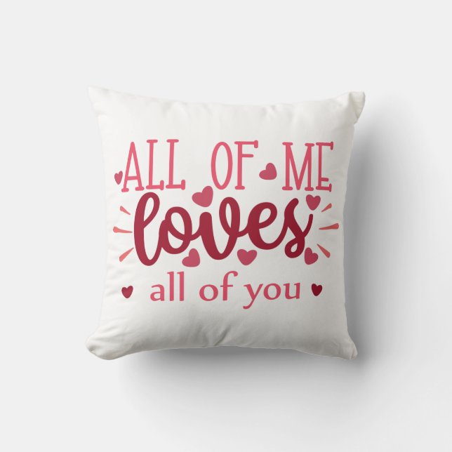 Coussin Je t'aime tous amour valentin (Recto)