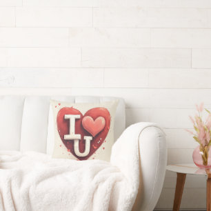 Coussin Je T'Aime Tu M'Aimes Jeter L'Oreiller