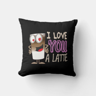 Coussin Je t'aime un latte