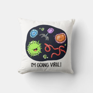 Coussin Je vais Viral Funny Virus Pun