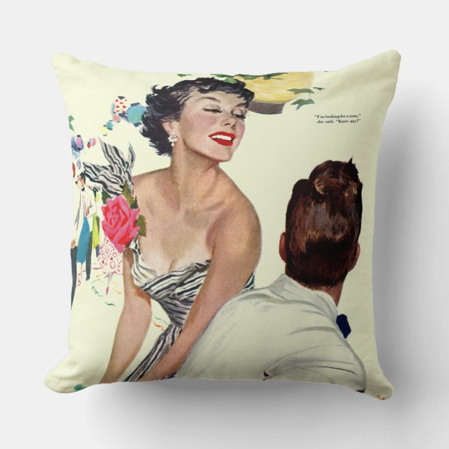 Coussin Je veux un homme (Recto)