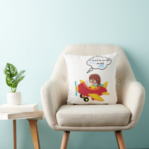 Coussin je veux voir le monde