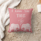 Coussin JE VOUS AIME TONS/Elephant Art/Mariage Personnalis (Couverture)