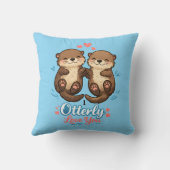 Coussin Je vous aime totalement de loutre (Verso)