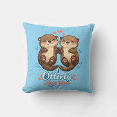 Coussin Je vous aime totalement de loutre (Recto)