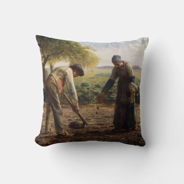 Coussin Jean-François Millet - Planteurs de pommes de terr (Recto)