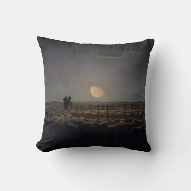 Coussin Jean-Francois Millet - Plié, Lune 1860 (Recto)