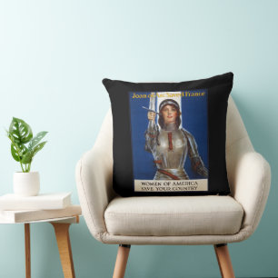 Coussin Jeanne d'Arc : La Pucelle d'Orléans, héroïne cheva