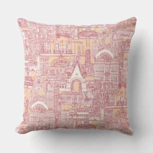 Coussin Jelly de pêche à la confiture de Chicago toile
