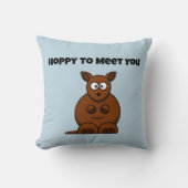 Coussin J'espère vous rencontrer Kangaroo Drôle Cartoon (Recto)