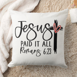Coussin Jésus a tout payé - Le don de grâce