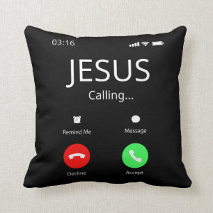 Coussin Jésus Appelle - Chrétien