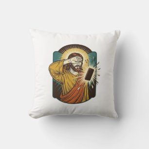 Coussin Jésus aveuglant la luminosité maximale du téléphon