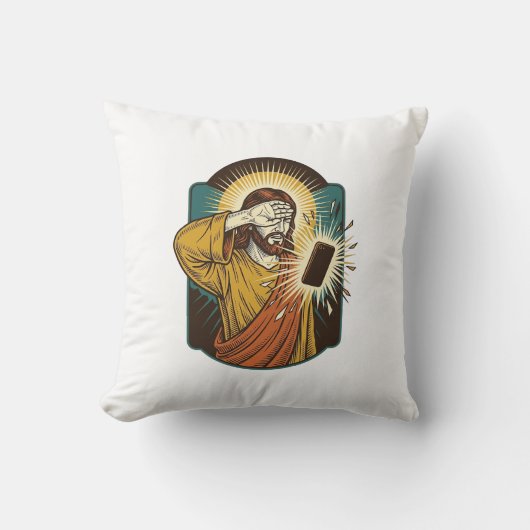 Coussin Jésus aveuglant la luminosité maximale du téléphon (Recto)