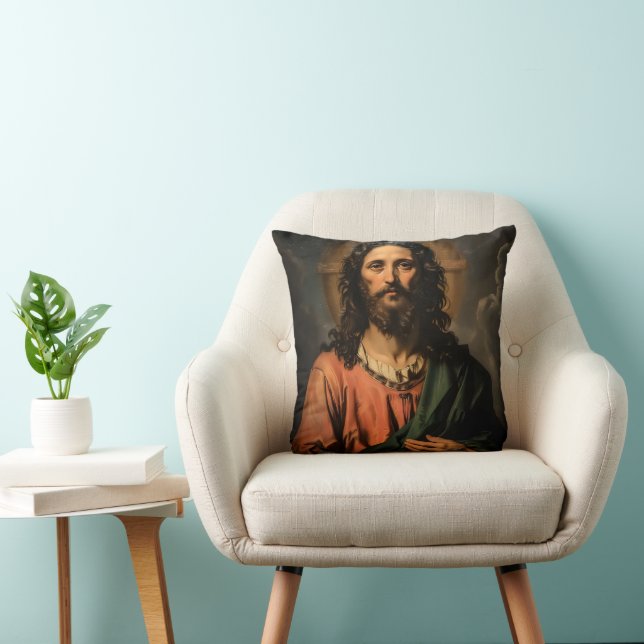 Coussin Jésus christianisme Reniassance (Chaise)