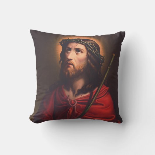 Coussin Jésus couronné d'épines (Recto)