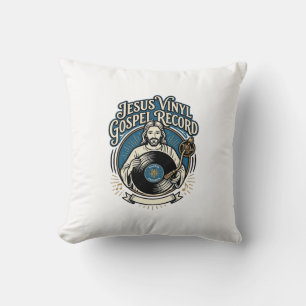 Coussin Jesus Disque Vinyle Gospel Jesus Disque Vinyle Chr