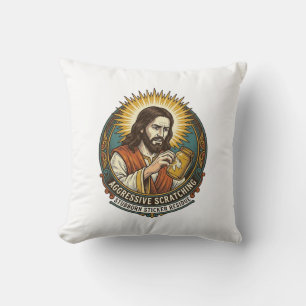 Coussin Jésus énervant pelage autocollant papier résidu ma