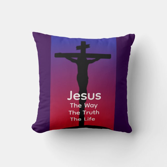 Coussin Jésus est le chemin (Recto)