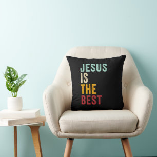 Coussin JESUS est le meilleur - Foi chrétienne pour enfant