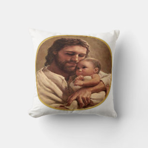 Coussin Jésus et enfant