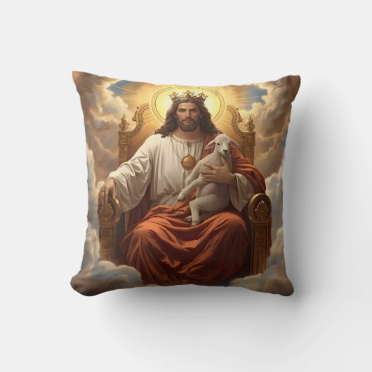 Coussin Jesus In the kingdom of Heaven Throw pillow  (Recto)