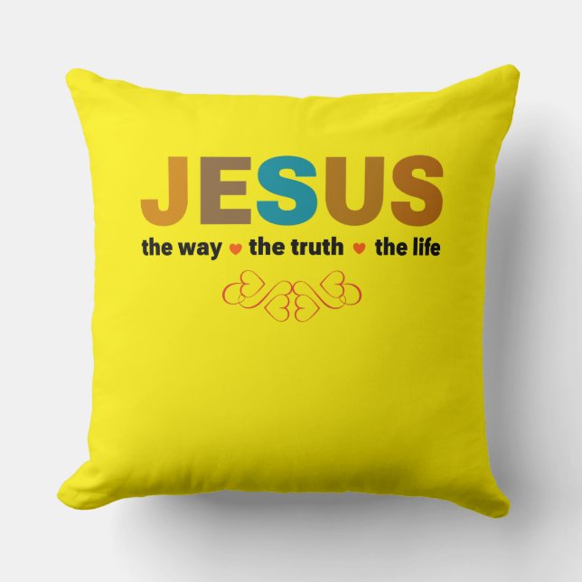 COUSSIN JÉSUS. LA VÉRITÉ, LA VIE. (Recto)