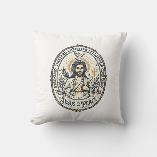 Coussin Jesus Lo Fi Rythmes D'étude Tee Graphique Esthétiq (Recto)